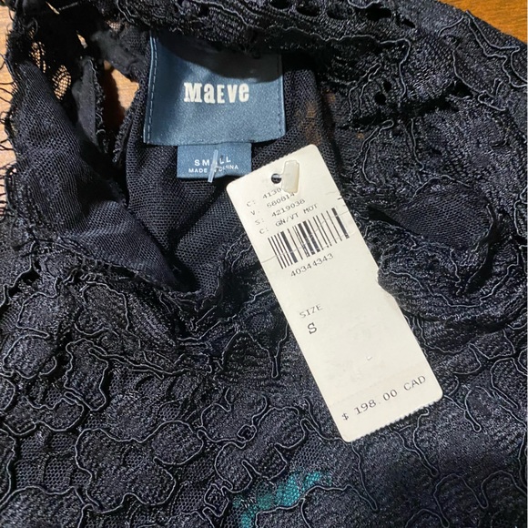 NWT Anthropologie Maeve Butterfly Lace Teal Sleeveless Swing Dress Size Small - Picture 13 of 13